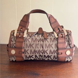 Michael Kors Brown and Tan Satchel